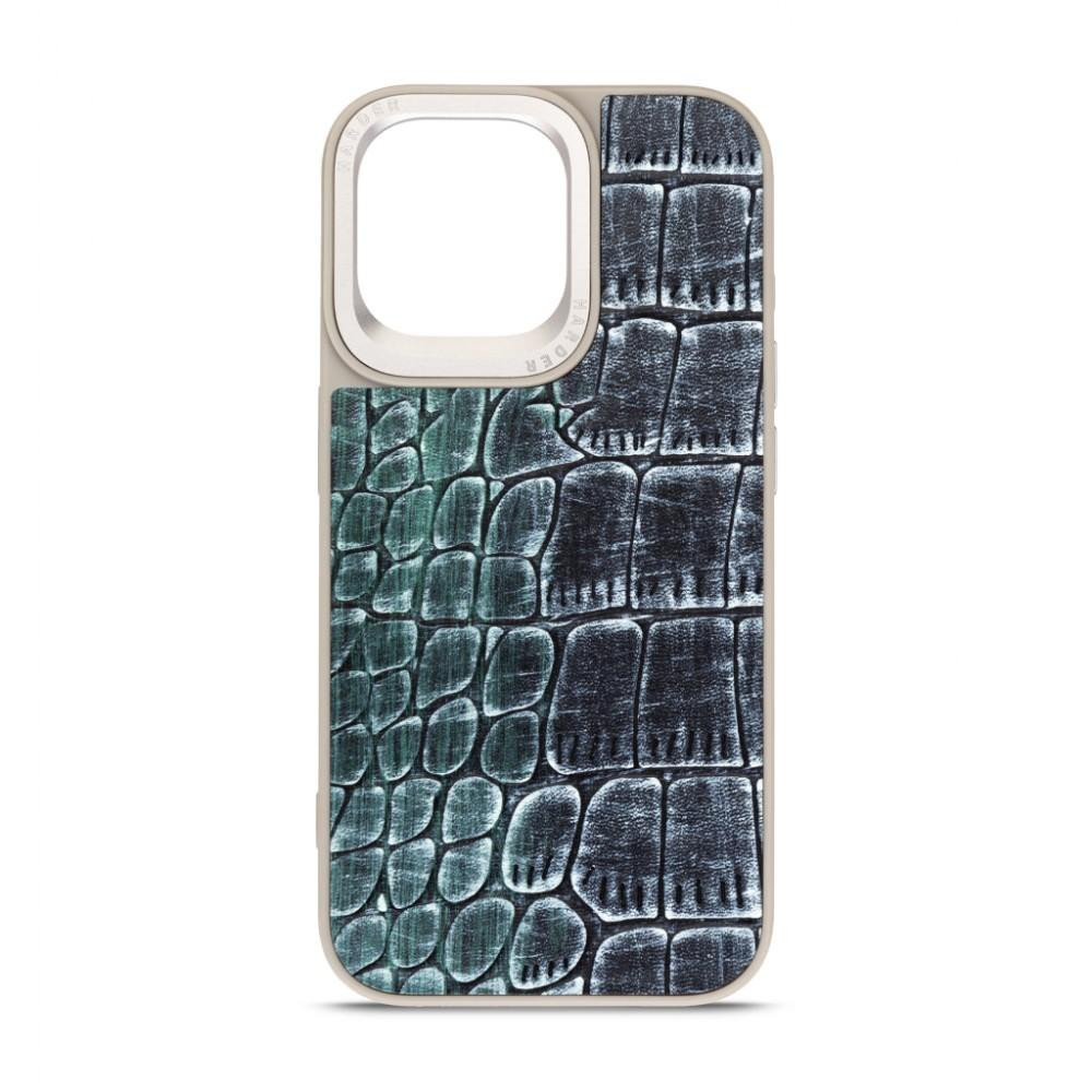 Harder Glamorous Croco Apple iPhone 15 Pro Max Grey Green (ARM76765) - зображення 1