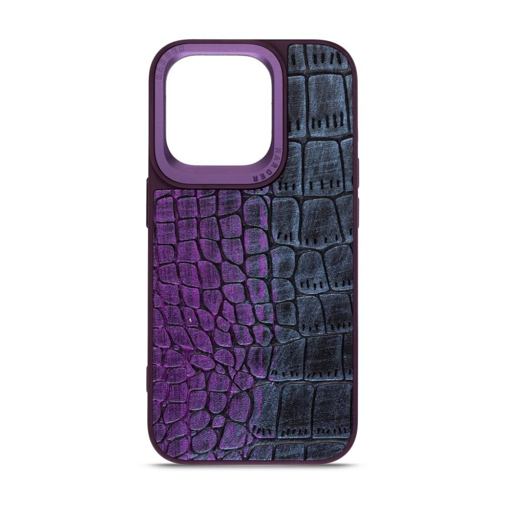 Harder Glamorous Croco Apple iPhone 14 Pro Dark Purple (ARM76771) - зображення 1