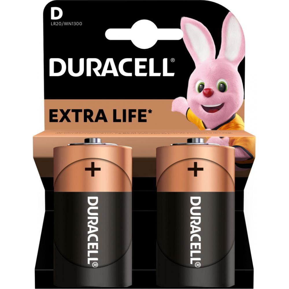 Duracell D bat Alkaline 2шт 81545439/5005987 - зображення 1