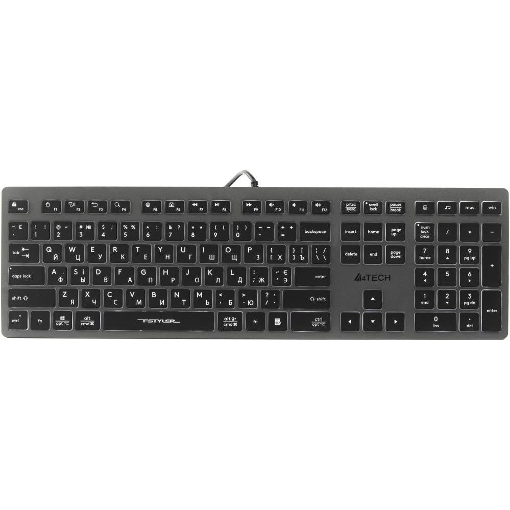 A4Tech FX60 Grey White Backlit - зображення 1