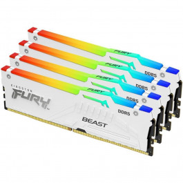   Kingston FURY 64 GB (4x16GB) DDR5 5200 MHz Beast White RGB (KF552C40BWAK4-64)