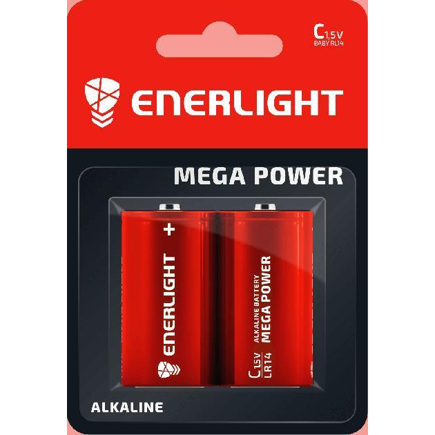 Enerlight C bat Alkaline 2шт Mega Power 90140102 - зображення 1