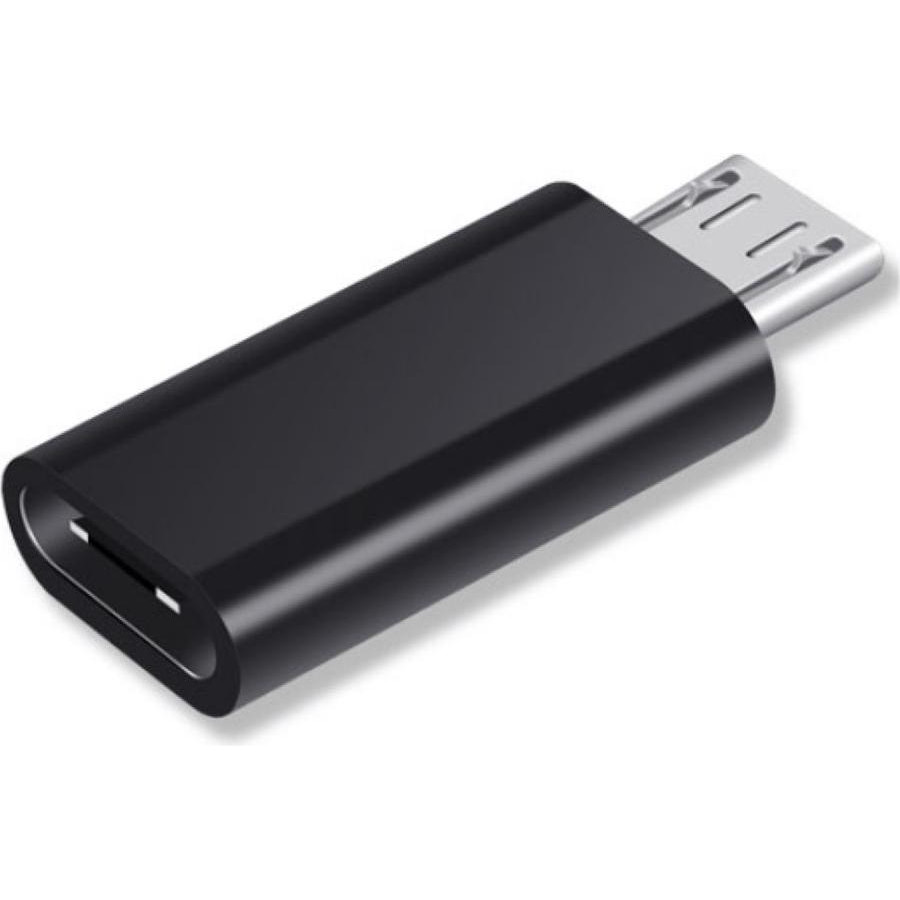 XoKo AC-020 USB Type-C - Micro USB черный (XK-AC020-BK) - зображення 1