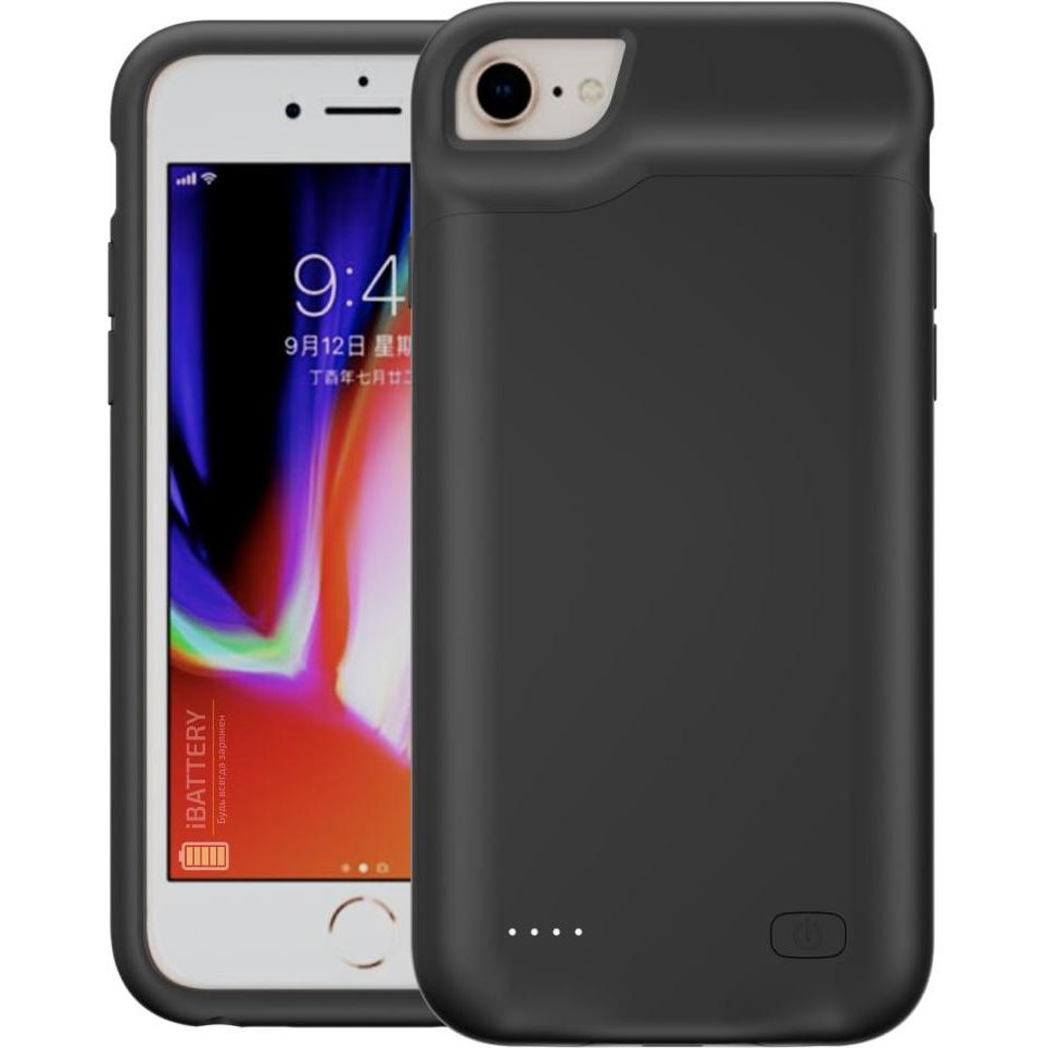 iBattery Battery case  для iPhone 6/6s/7/8 Slan 6000 mAh black - зображення 1