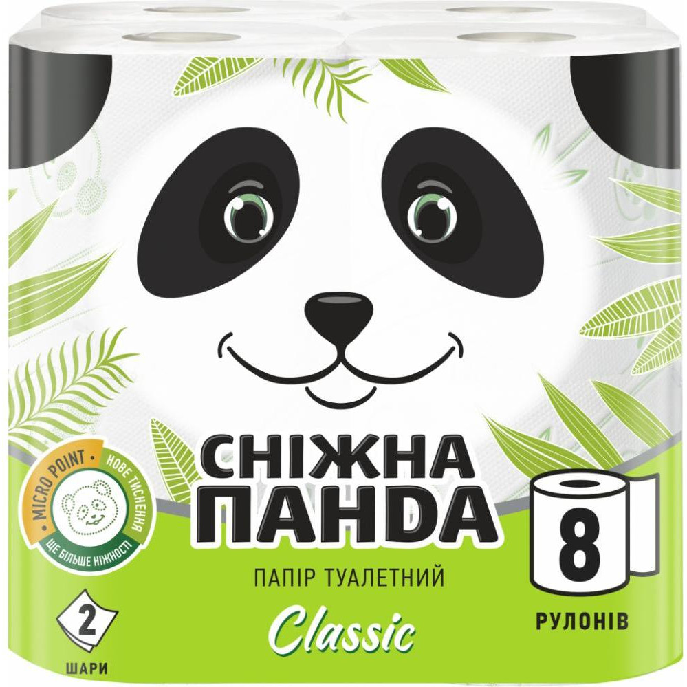 Сніжна Панда Бумага туалетная Classic 8 шт (4823019007633) - зображення 1