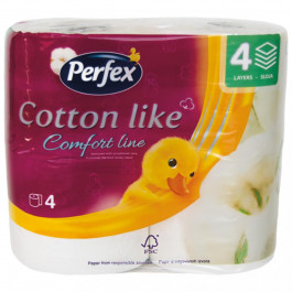 Perfex Чотиришаровий туалетний папір  Cotton Comfort, 4 рулони (8606108597934)