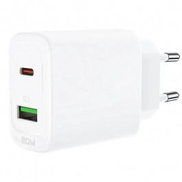   Acefast A25 Fast Charge Wall Charger PD20W White (AFA25W)