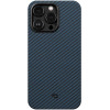 Pitaka MagEZ Case 3 Twill 1500D for iPhone 14 Pro Black/Blue (KI1408P) - зображення 1