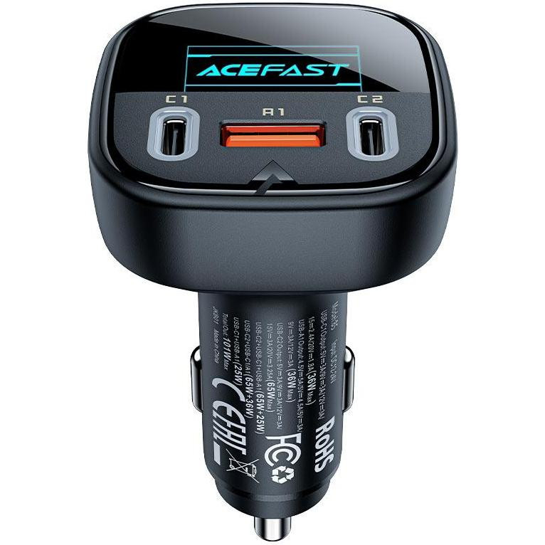 Acefast B5 Fast Charge Car Charger 101W Black (AFB5B) - зображення 1