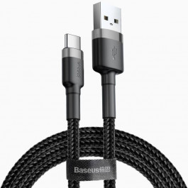   Baseus USB Cabel to USB-C Cafule 1m Grey/Black (CATKLF-BG1)