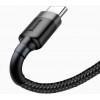 Baseus USB Cabel to USB-C Cafule 1m Grey/Black (CATKLF-BG1) - зображення 4