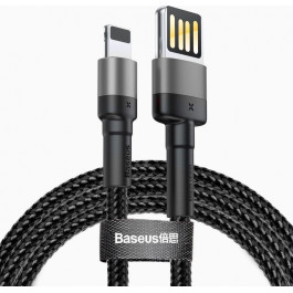   Baseus Cafule Cable special edition USB For iP 2.4A 1м Grey+Black (CALKLF-GG1)