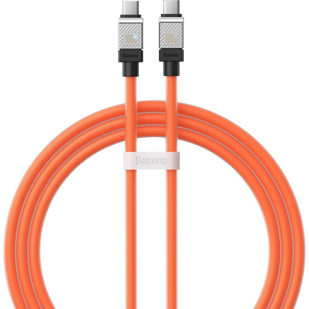 Baseus CoolPlay Series Fast Charging Cable Type-C to Type-C 100W 1m Orange (CAKW000207) - зображення 1