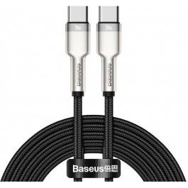   Baseus Cafule Series Metal Data Cable Type-C to Type-C 100W 2m Black (CATJK-D01)