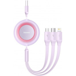   Baseus USB to Micro USB/Lightning/Type-C Bright Mirror 2 Series 1.1m Purple (CAMJ010005)