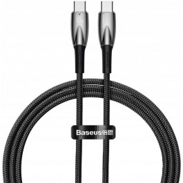   Baseus Glimmer Series Fast Charging Data Cable Type-C to Type-C 100W 2m Black (CADH000801)