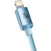 Baseus Crystal Shine Series Fast Charging Data Cable Type-C to Lightning 20W 2m Sky Blue (CAJY001403) - зображення 3