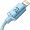 Baseus Crystal Shine Series Fast Charging Data Cable Type-C to Lightning 20W 2m Sky Blue (CAJY001403) - зображення 4