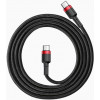 Baseus Cafule Series Type-C PD2.0 60W Flash charge Cable 20V 3A 1m Red black (CATKLF-G91) - зображення 5