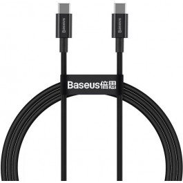   Baseus Superior Series Fast Charging Type-C to Type-C PD 1m Black (CATYS-B01)