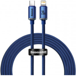   Baseus Crystal Shine Series Fast Charging Data Cable Type-C to Lightning 2m Blue (CAJY000303)