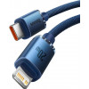 Baseus Crystal Shine Series Fast Charging Data Cable Type-C to Lightning 2m Blue (CAJY000303) - зображення 2