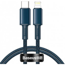   Baseus High Density Braided Fast Charging Data Cable Type-C to iP PD 20W 1m Blue (CATLGD-03)