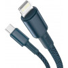 Baseus High Density Braided Fast Charging Data Cable Type-C to iP PD 20W 1m Blue (CATLGD-03) - зображення 2