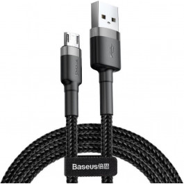   Baseus USB Cabel to microUSB Cafule 1m Grey/Black (CAMKLF-BG1)