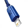 Baseus Crystal Shine Series Fast Charging Data Cable USB to Lightning 2m Blue (CAJY000103) - зображення 2