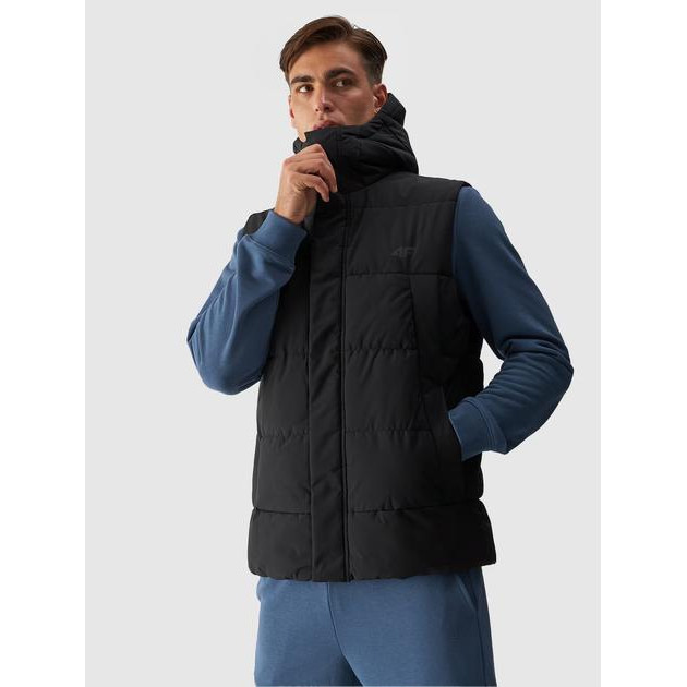 4F Теплий жилет чоловічий  Vest Jacket M144 4FWAW24TVJAM144-20S S Чорний (5905700070665) - зображення 1