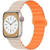 Drobak Ремінець Silicone Magnetic Link для Apple Watch All Series 38/40/41mm Starlight orange (898924) - зображення 1