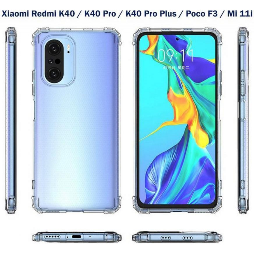 BeCover Панель Anti-Shock для Xiaomi Redmi K40 / K40 Pro / K40 Pro Plus / Poco F3 / Mi 11i Clear (706974) - зображення 1