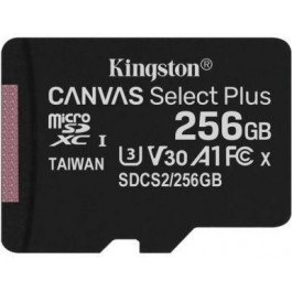   Kingston 256 GB microSDXC Class 10 UHS-I U3 Canvas Select Plus SDCS2/256GBSP