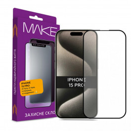   MAKE Скло захисне Apple iPhone 15 Pro (MGF-AI15P)