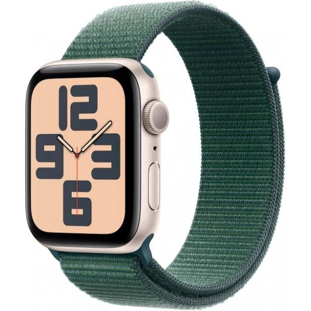 Apple Watch SE 2 GPS 44mm Starlight Aluminium Case w. Lake Green Sport Loop (MXEW3) - зображення 1