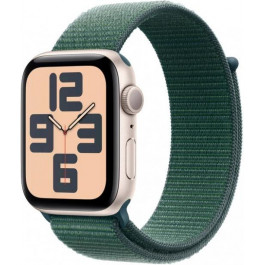   Apple Watch SE 2 GPS 44mm Starlight Aluminium Case w. Lake Green Sport Loop (MXEW3)