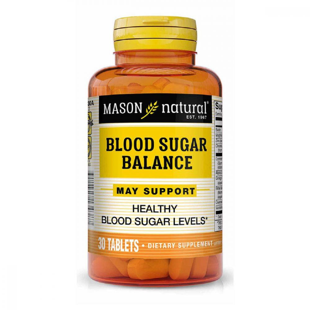 Mason Natural Баланс сахара в крови, Blood Sugar Balance, , 30 таблеток - зображення 1