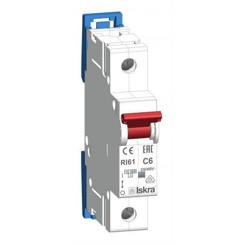 Iskra 6A 1P C 10кА RI61C6A (786100052000) - зображення 1