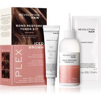 Revolution Haircare Plex Bond Restore Kit набір для підсилення кольору волосся відтінок Iced Chocolate - зображення 1