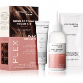   Revolution Haircare Plex Bond Restore Kit набір для підсилення кольору волосся відтінок Iced Chocolate