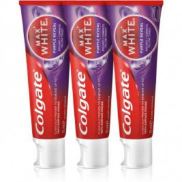   Colgate Max White Purple Reveal освіжаюча зубна паста 3x75 мл