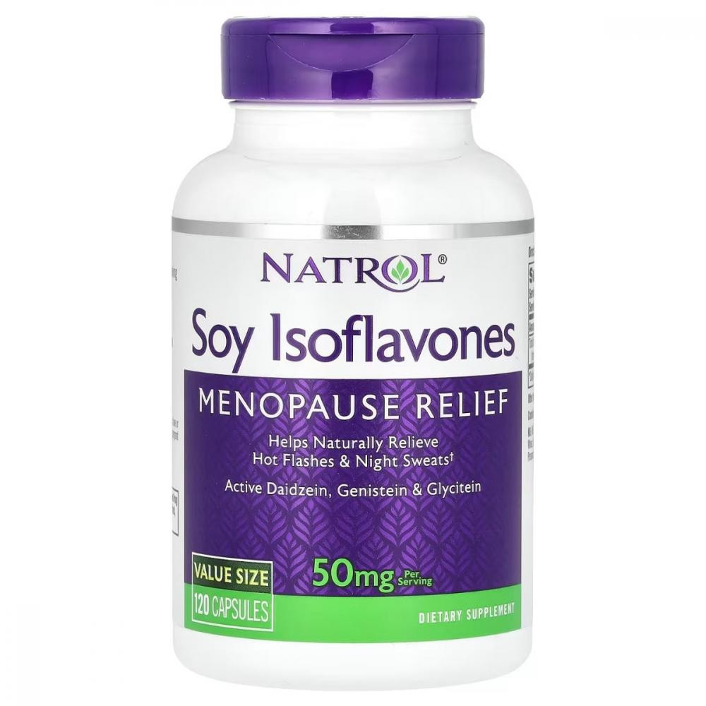 Natrol Соєві ізофлавони (Soy Isoflavones) 50 мг 120 капсул - зображення 1