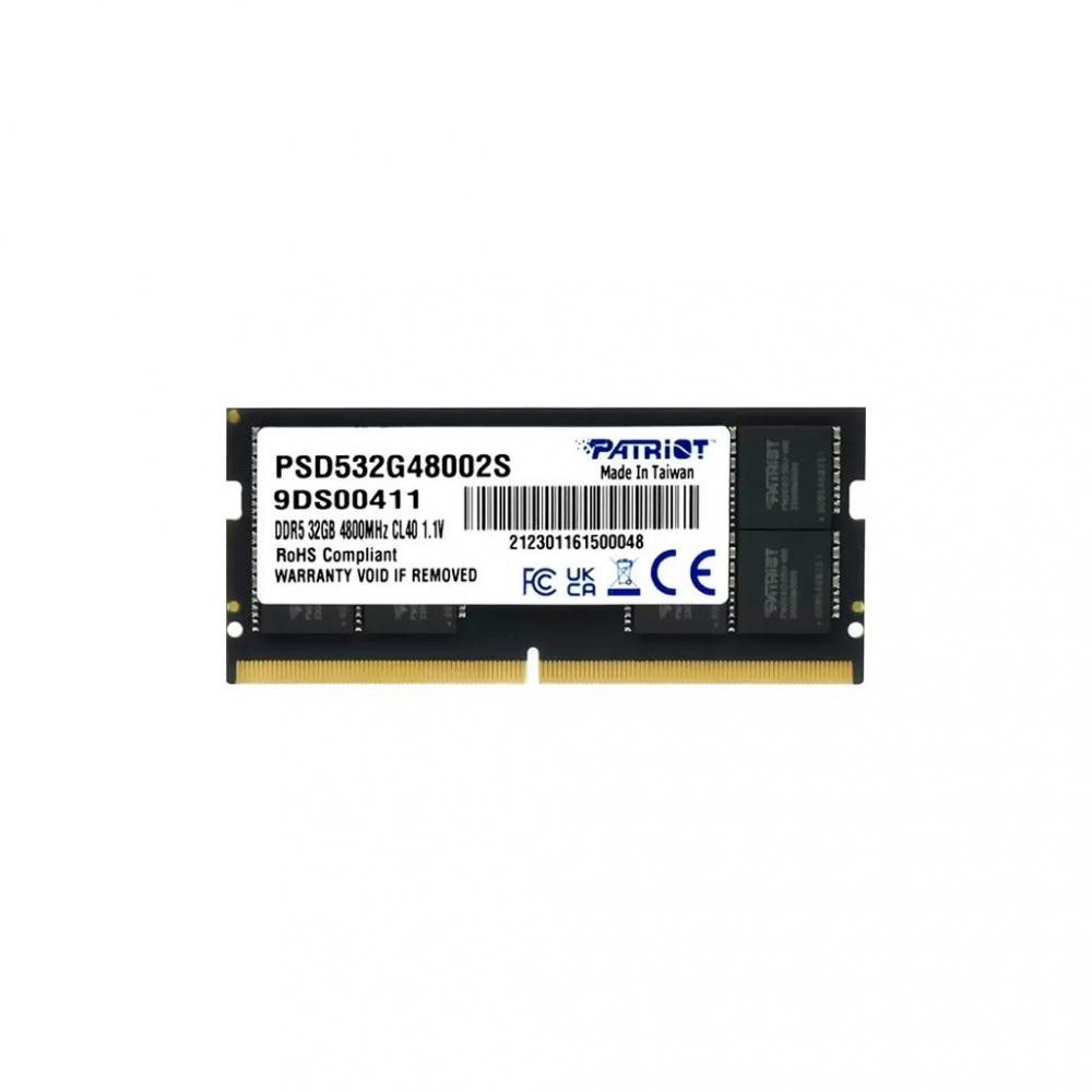 PATRIOT 32 GB SO-DIMM DDR5 4800 MHz (PSD532G48002S) - зображення 1