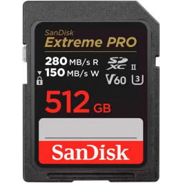   SanDisk 512 GB SDXC Extreme Pro UHS-II U3 V60 Class 10 (SDSDXEP-512G-GN4IN)