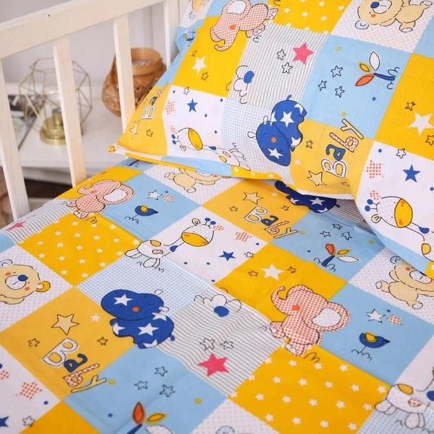 MirSon Простирадло в ліжечко дитяче  110x160 см Kids Time 20-0038 Cute animals бязь (2200009639807) - зображення 1