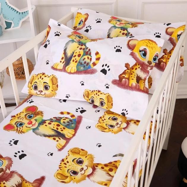 MirSon Простирадло в ліжечко дитяче  110x160 см Kids Time 20-0034 King Tiger бязь (2200009639036) - зображення 1