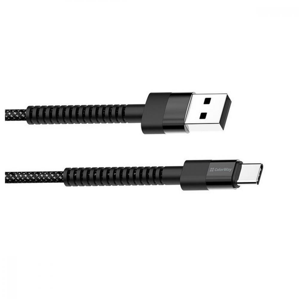 ColorWay USB to Type-C 1m Black (CW-CBUC063-BK) - зображення 1