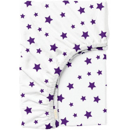   COSAS Простирадло на гумці  Дитяче Ranfors Purple Stars 60х120х12 см (4822052146644)