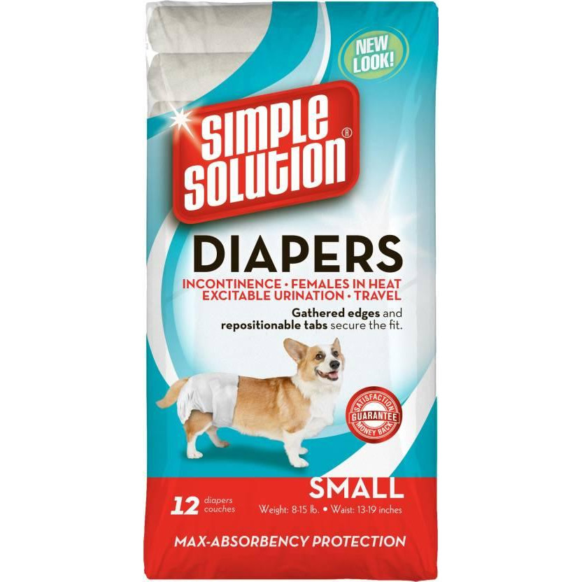 Simple Solution Гигиенические подгузники для животных Disposable Diapers Small 30 шт (ss10576) - зображення 1